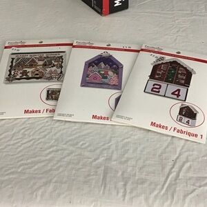 3 Recollections Holiday Paper Craft Kits - White, Red, Purple, Brown